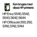 HP 62 2-Pack Tri-color/Black Original Combo Sort, Cyan, Magenta, Gul 200 sider Blæk – billede 2