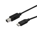 StarTech.com USB C to USB B Printer Cable - 1.6 ft / 0.5m - USB C Printer Cable - USB C to USB B Cable - USB Type C to Type B (USB2CB50CM) USB Type-C kabel 50cm Sort – billede 1