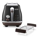 De'Longhi Icona Vintage CTOV 2103.BK Brødrister 900W Sort – billede 3
