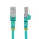 StarTech.com 2m CAT6a Cable - Aqua - Low Smoke Zero Halogen (LSZH) - 10GbE 500MHz 100W ++ Snagless RJ-45 w/Strain Reliefs S/FTP Network Patch Cord CAT 6a S/FTP 2m Patchkabel Akvamarin – billede 2