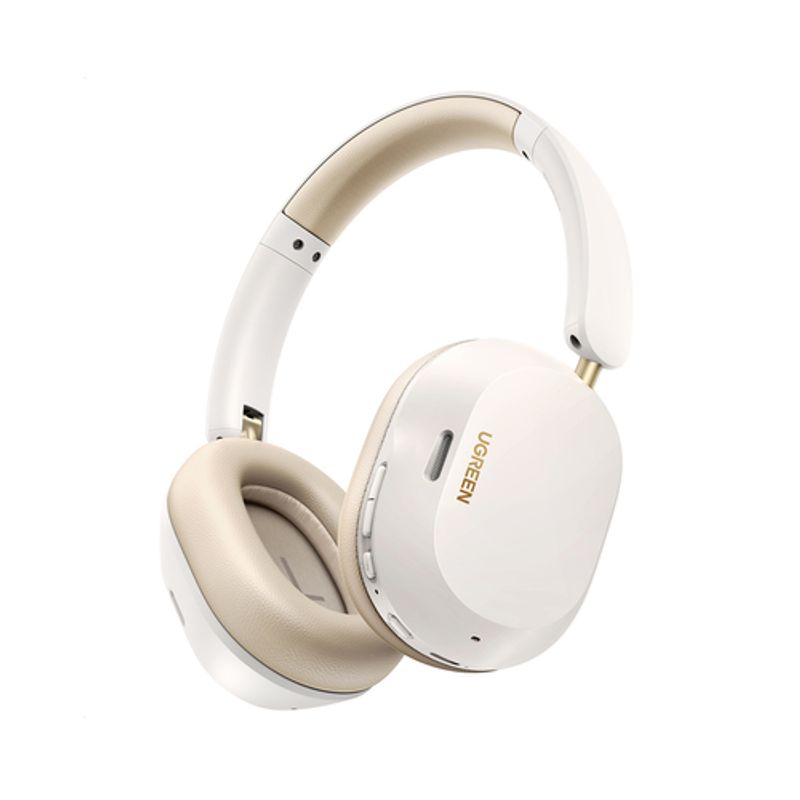 Ugreen Kopfhörer HiTune Max 5C Drahtloser Kopfhörer, Hybrid ANC, Bluetooth 5.4 (Weiß) TWS earbuds Høretelefoner Hvid
