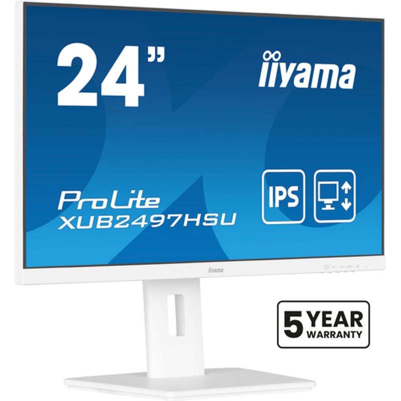 iiyama ProLite XUB2497HSU-W2 24 1920 x 1080 (Full HD) HDMI DisplayPort 100Hz Pivot Skærm