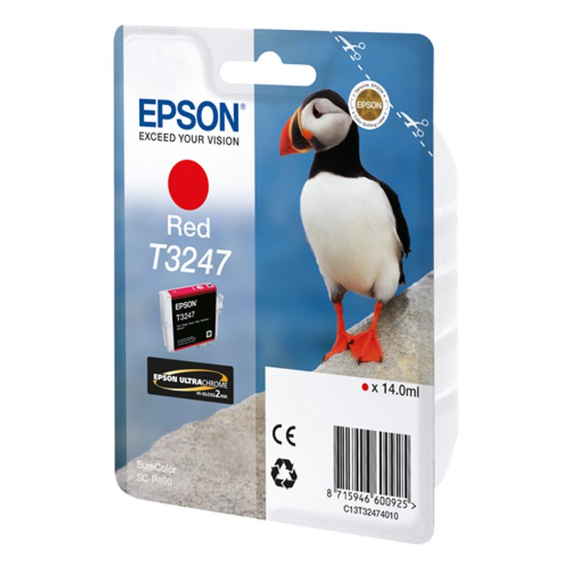 Epson T3247 Rød Blæk C13T32474010