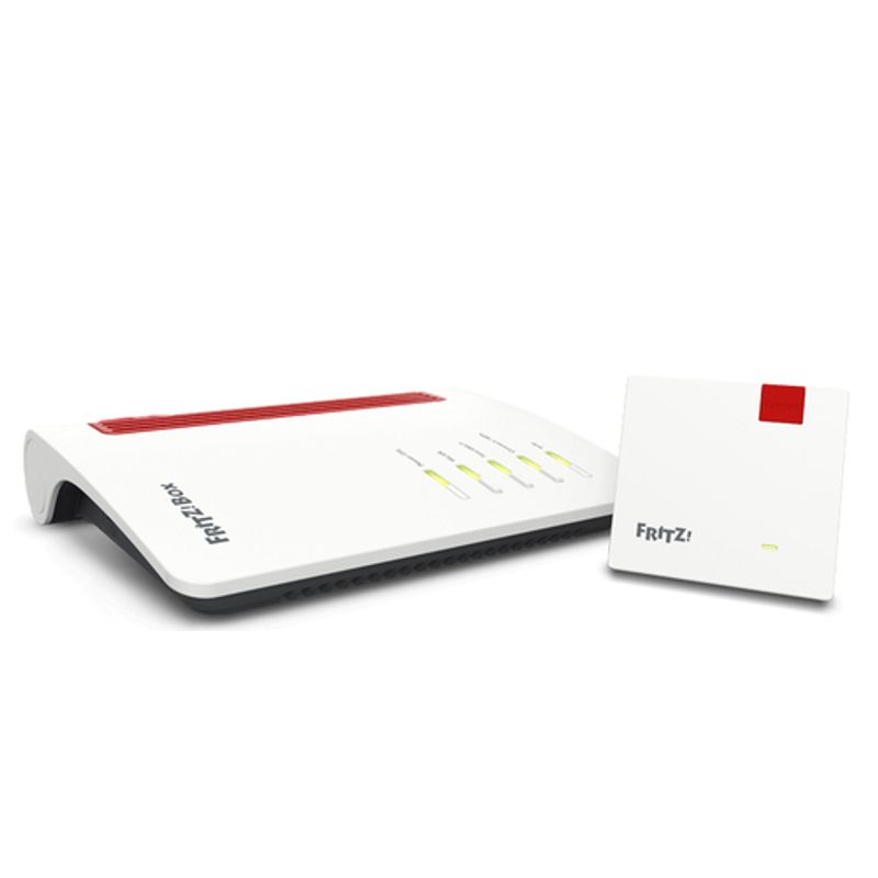FRITZ! Mesh Set 7530 AX + 1200 AX Dual-band (2,4 GHz / 5 GHz) Wi-Fi 6 (802.11ax) Rød, Hvid 4 3G Intern
