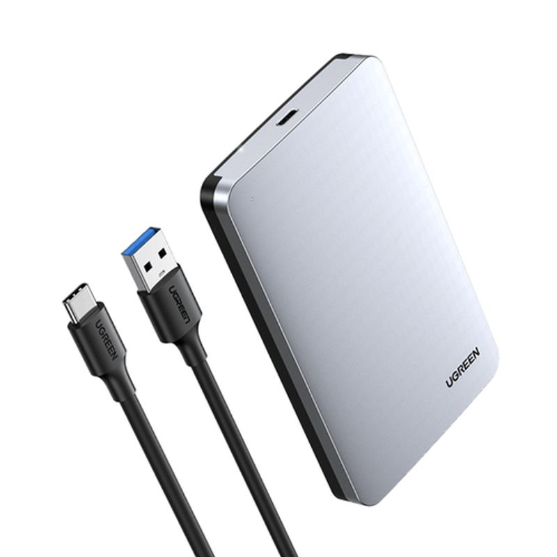 Ugreen 70498 drevkabinet HDD/SSD kabinet Aluminium 2.5