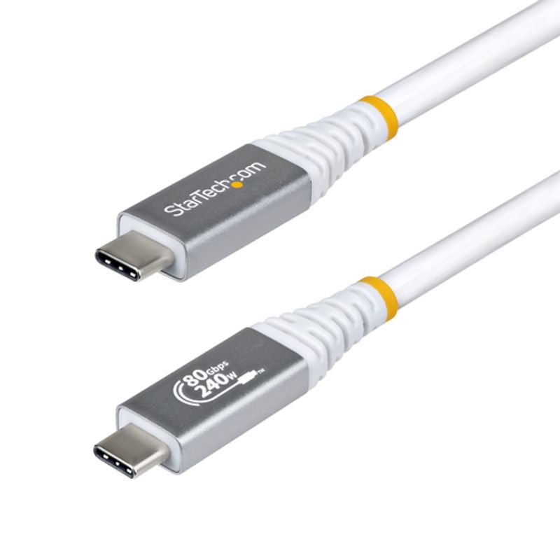 STARTECH.COM 1,5m USB4 Kabel 80Gbps USB-IF-zertifiziertes USB-C Ladekabel 240W 8K 120Hz-4K 240Hz DP2.1monitorkabel Thunderbolt 4
