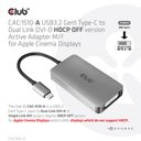 Club 3D CAC-1510-A USB-C til DVI-D aktiv videoadapter Grå – billede 4