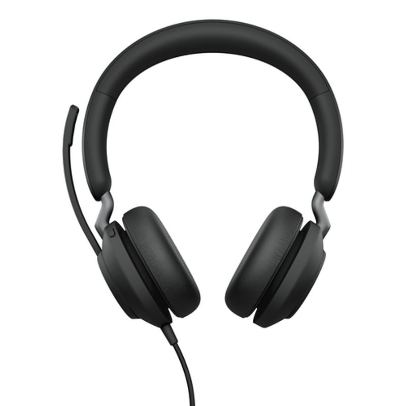Jabra Evolve2 40 MS Stereo Kablet Høretelefoner Sort