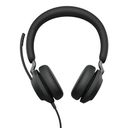 Jabra Evolve2 40 MS Stereo Kablet Høretelefoner Sort – billede 1