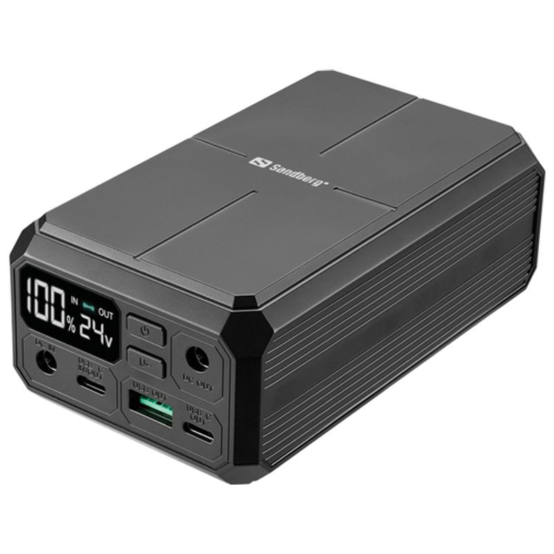 Sandberg Powerbank 27000mAh 100Watt 1xUSB-A 2.0 3xUSB-C DC5521 Sort