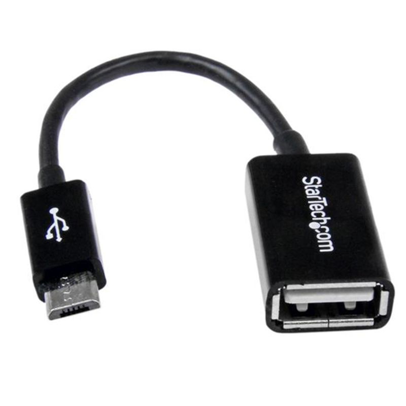 StarTech.com 5in Micro USB to USB OTG Host Adapter - Micro USB Male to USB A Female On-The-GO Host Cable Adapter (UUSBOTG) USB-adapter 12.7cm Sort