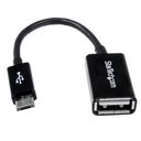 StarTech.com 5in Micro USB to USB OTG Host Adapter - Micro USB Male to USB A Female On-The-GO Host Cable Adapter (UUSBOTG) USB-adapter 12.7cm Sort – billede 1