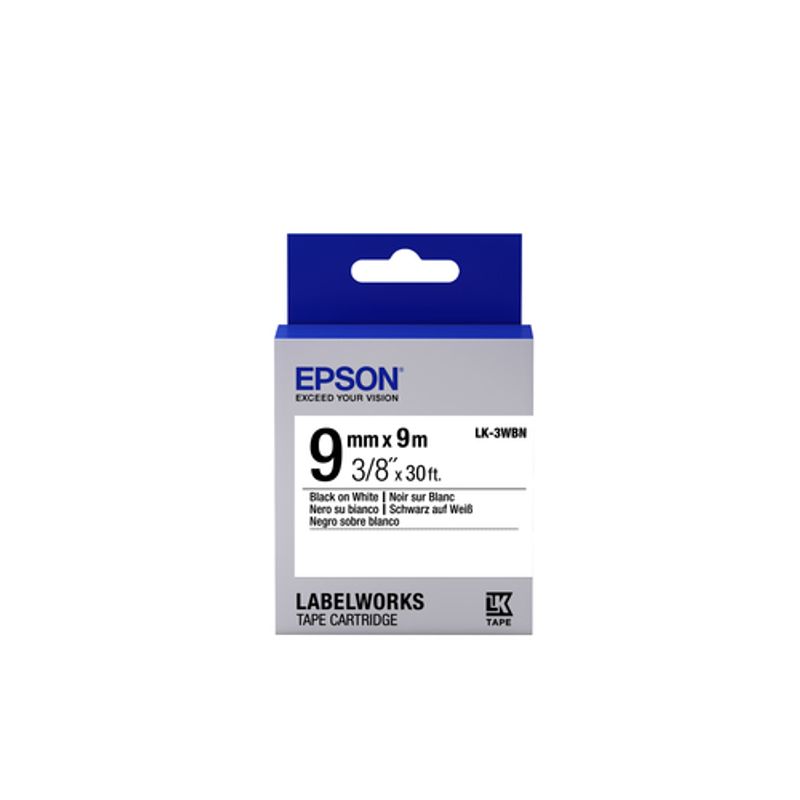 Epson LabelWorks LK-3WBN Mærkattape (0,9 cm x 9 m) 1rulle(r)