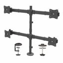 StarTech.com Desk Mount Quad Monitor Arm, Ergonomic VESA 4 Monitor Mount 2x2 up to 27, Articulating & Height Adjustable Pole Mount, Tilt/Swivel/Rotate LCD/LED Screen, Clamp/Grommet - Heavy-duty VESA Mount (ARMQUAD) Monteringssæt 4 skærme 13-27 – billede 1