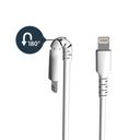 StarTech.com 3 ft(1m) Durable White USB-A to Lightning Cable, Heavy Duty Rugged Aramid Fiber USB Type A to Lightning Charger/Sync Power Cord, Apple MFi Certified iPad/iPhone 12 Pro Max - iPhone 7/8/11/11 Pro Lightning-kabel 1m Hvid – billede 3