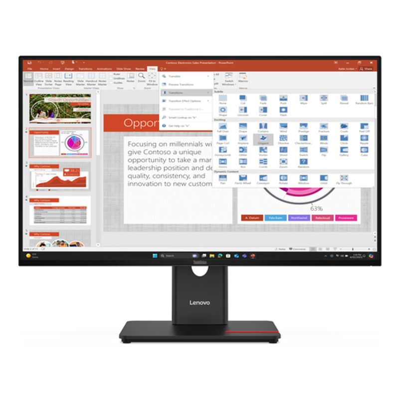Lenovo ThinkVision T27-40 27 IPS 1920 x 1080 (Full HD) VGA (HD-15) HDMI DisplayPort 120Hz