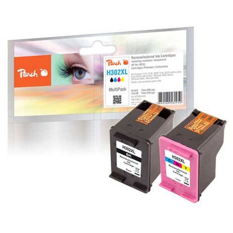 Peach Multi Pack Sort Farve (cyan, magenta, gul) Blæk PI300-659