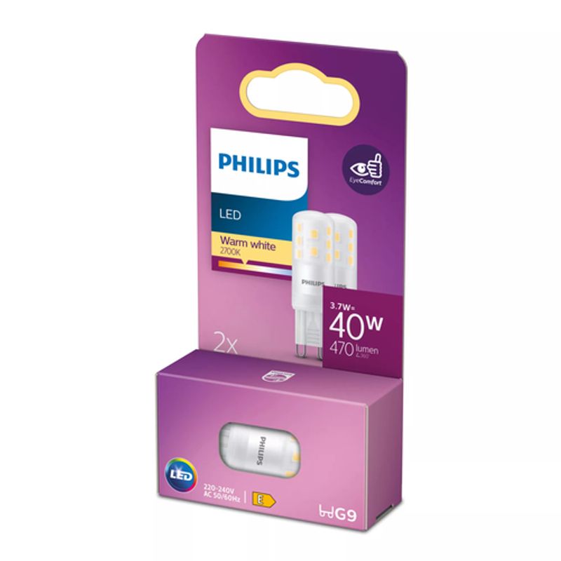 Philips LED LED-lyspære 3.7W E 470lumen 2700K Varmt hvidt lys