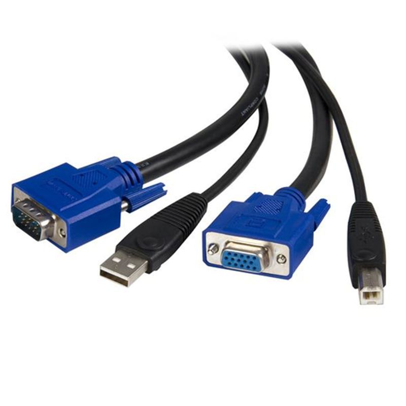 StarTech.com 10 ft 2-in-1 Universal USB KVM Cable - 10ft VGA KVM Cable - 10ft USB KVM Cable - 10ft KVM Cable (SVUSB2N1_10) Video / USB kabel