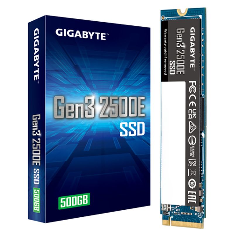 Gigabyte Gen3 Solid state-drev 2500E 500GB M.2 PCI Express 3.0 x4 (NVMe)