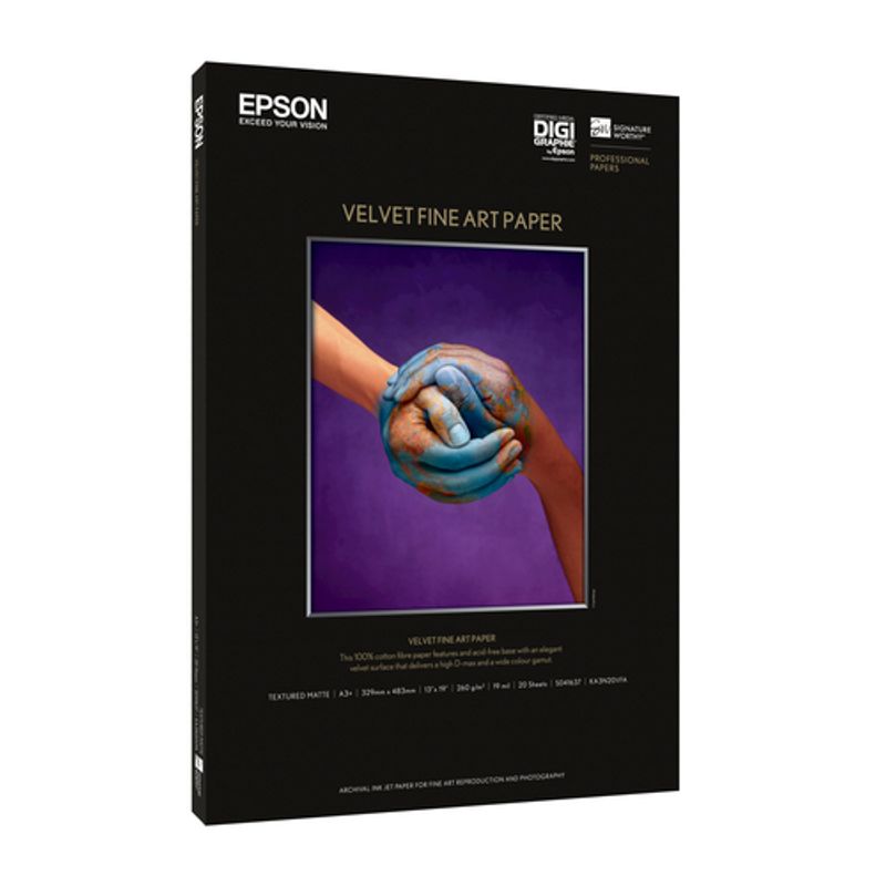 Epson Fine Art Velvet Papir A3 plus (329 x 423 mm) 20ark
