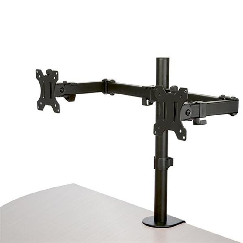 StarTech.com Desk Mount Dual Monitor Arm, Desk Clamp / Grommet VESA Monitor Mount for up to 32 Displays, Ergonomic Articulating Monitor Arm, Height Adjustable/Tilt/Swivel/Rotating - Space-saving Design (ARMDUAL2) Monteringssæt 2 skærme 13-32