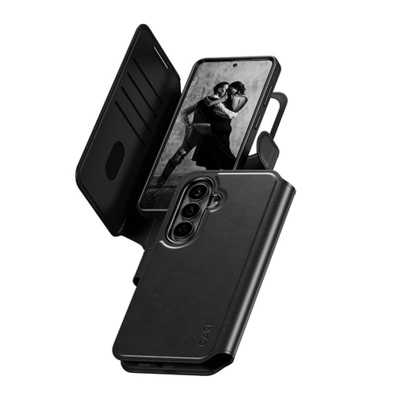 PanzerGlass CARE™ by ® Tango 2-in-1 Wallet Case w. Qi Samsung Galaxy S26 Beskyttelsescover Transparent