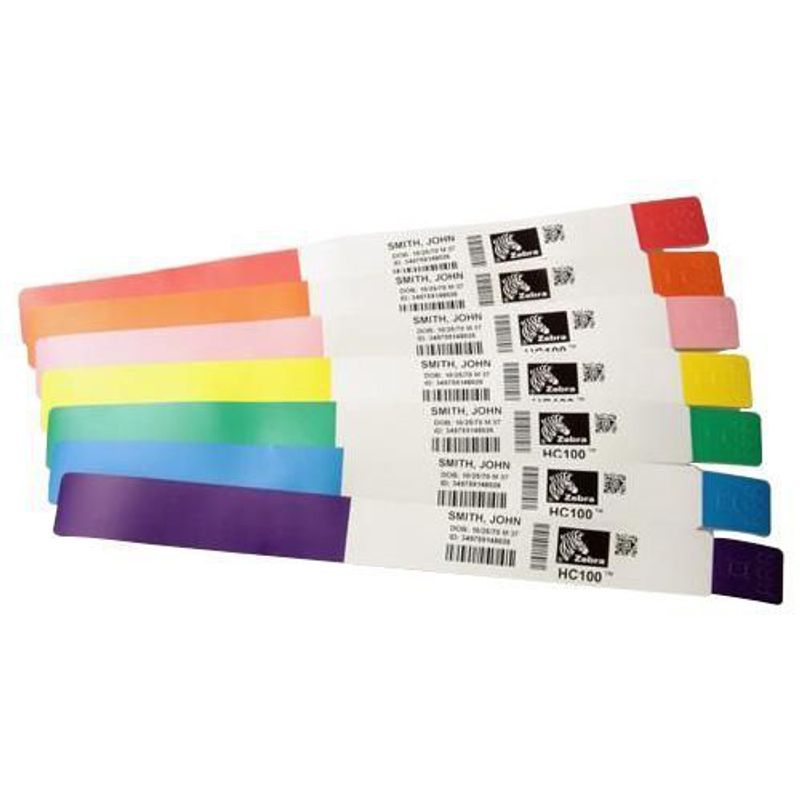 Zebra Z-Band Splash Vandfast armbånd 25.4 x 254 mm 2100stk.