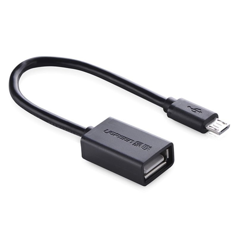 Ugreen USB 2.0 On-The-Go USB-adapter 10cm Sort