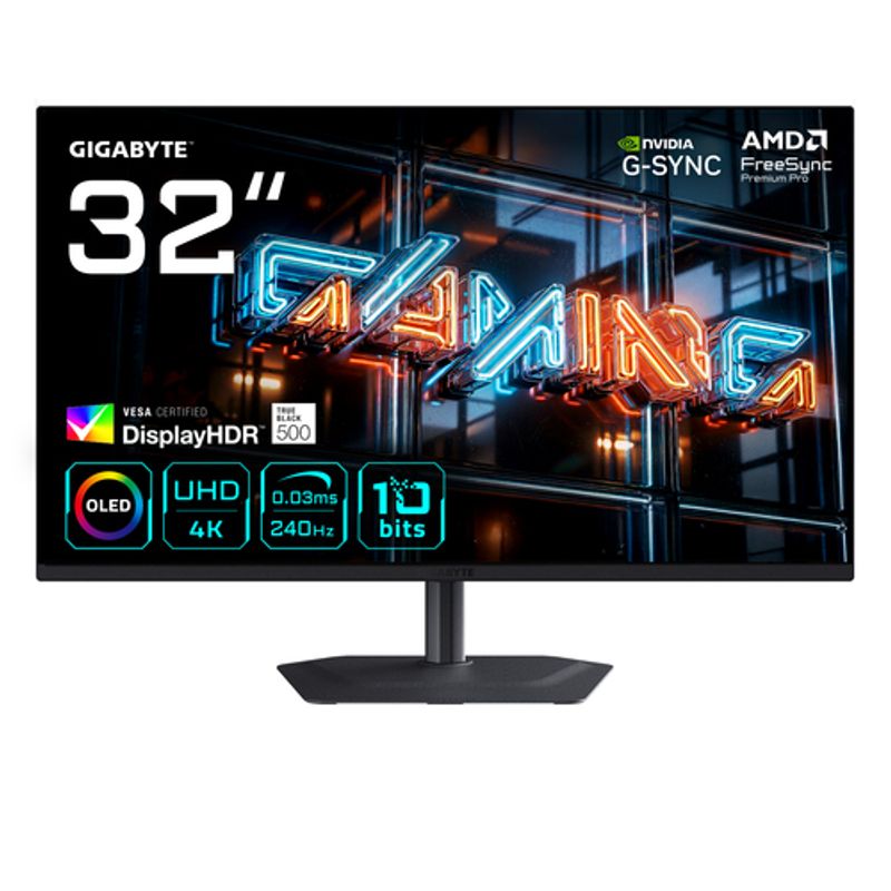GIGABYTE MO32U24 80,01cm 31,5Zoll QDOLED Monitor 3840x2160 UHD 240Hz 300cd/m
