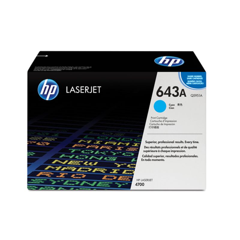 HP 643A Cyan 10000 sider Toner Q5951A