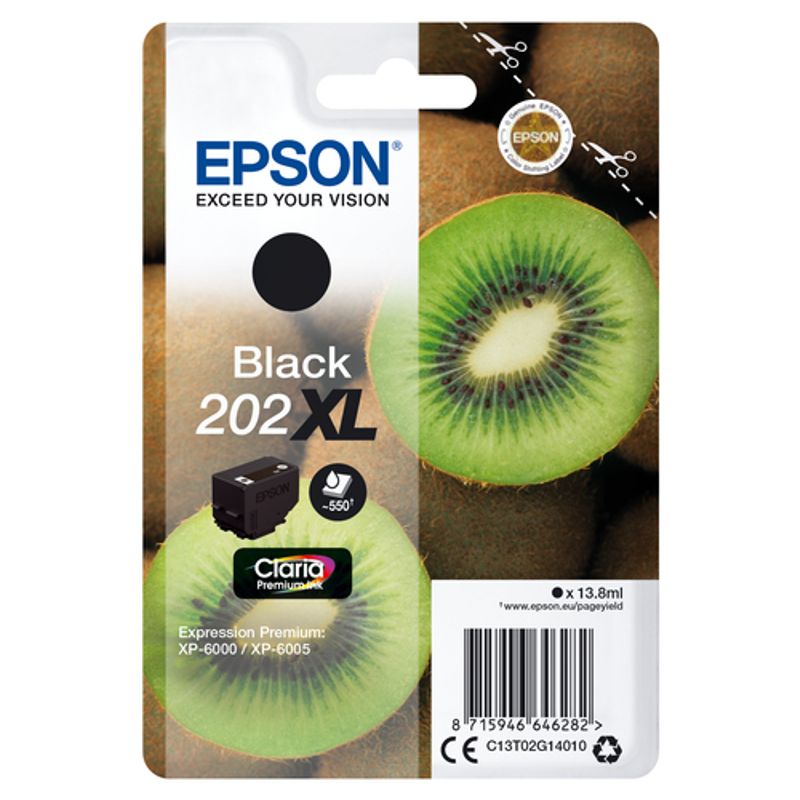 Epson 202XL Sort 550 sider