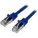 StarTech.com 0.5m Blue Cat6 / Cat 6 Shielded (SFTP) Patch Cable 0.5 m CAT 6 Kabel med afskærmning med folie og kobberfletning (SFTP 50cm Patchkabel Blå – billede 1
