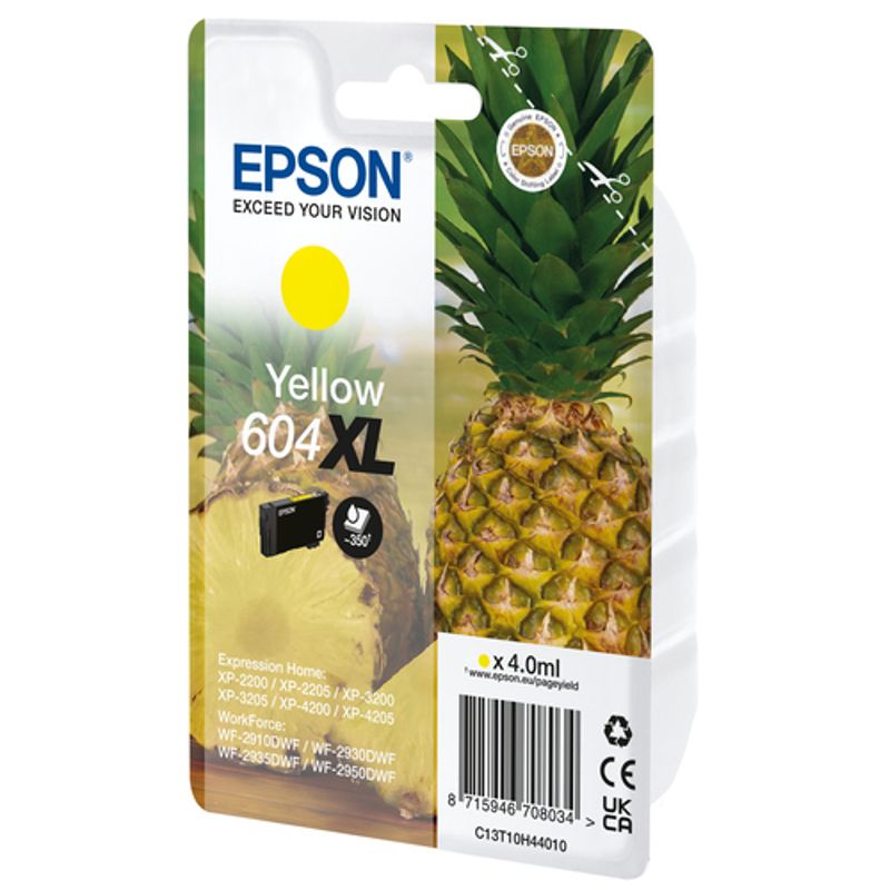 Epson 604XL Singlepack Gul 350 sider