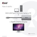 Club 3D CAC-1510-A USB-C til DVI-D aktiv videoadapter Grå – billede 5