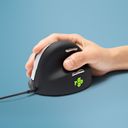 R-Go HE Mouse Ergonomisk mus, Medium (165-195mm), Højre, med kabel Kabling Sort – billede 1
