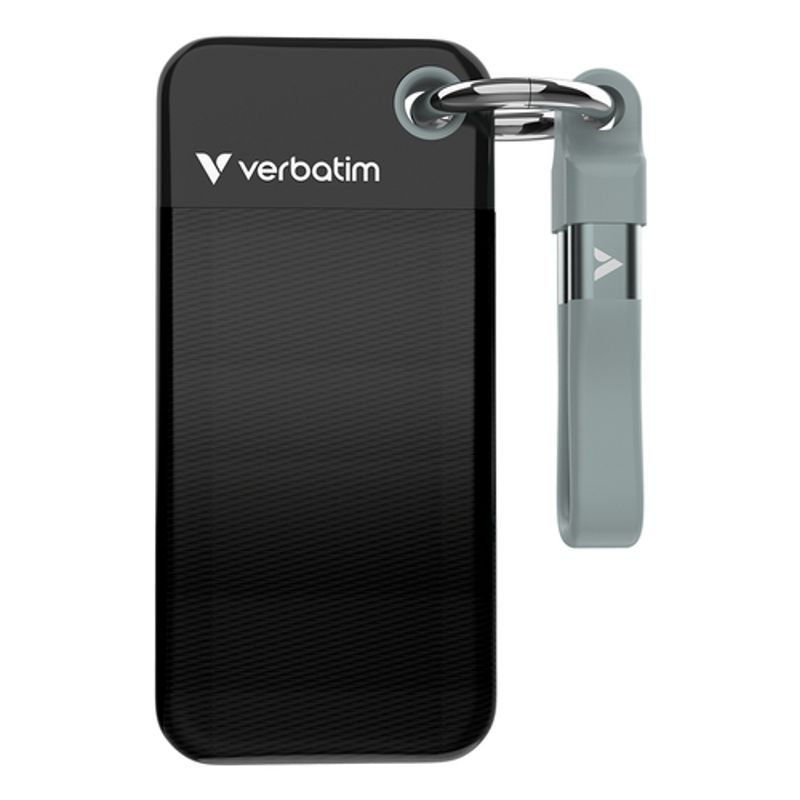 VERBATIM USB 3.2 Gen 2 256GB Pocket SSD, Black/Grey