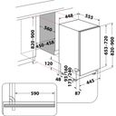 Whirlpool Klasse E Til indbygning 47dB(A) Sølv – billede 2
