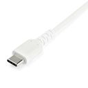 StarTech.com 2m USB A to USB C Charging Cable, Durable Fast Charge & Sync USB 2.0 to USB Type C Data Cord, Rugged TPE Jacket Aramid Fiber M/M 3A White, Samsung S10, S20, iPad Pro, Pixel - Heavy Duty and Rugged USB Type-C kabel 2m Hvid – billede 3