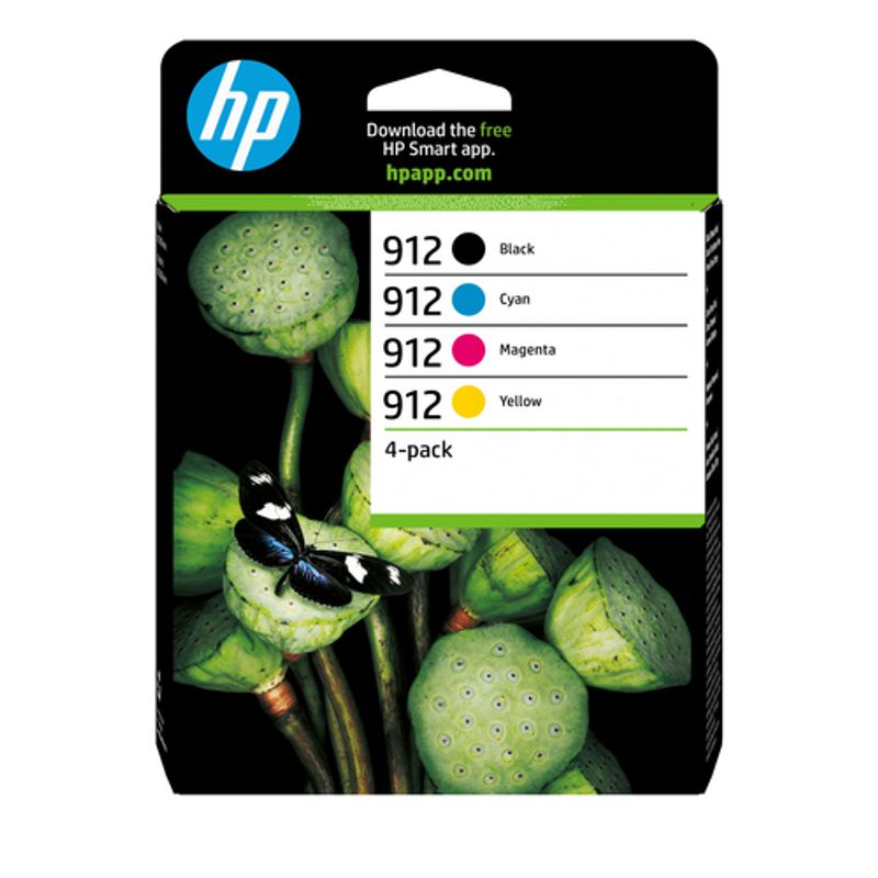 HP 912 Combo Pack Sort Gul Cyan Magenta Blæk