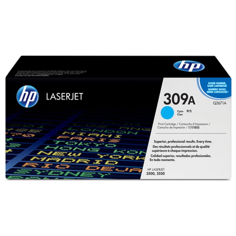 HP 309A Cyan 4000 sider Toner Q2671A