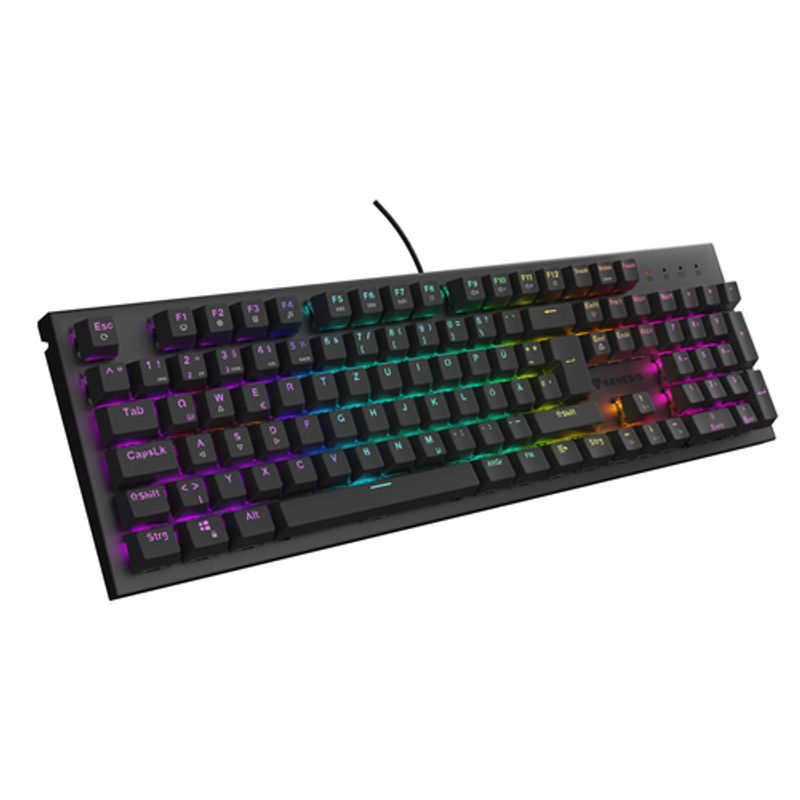 KLAWIATURA DLA GRACZY GENESIS THOR 303 DE PODSWIETLENIE RGB MECHANICZNA BROWN SWITCH CZARNA HOT SWAP