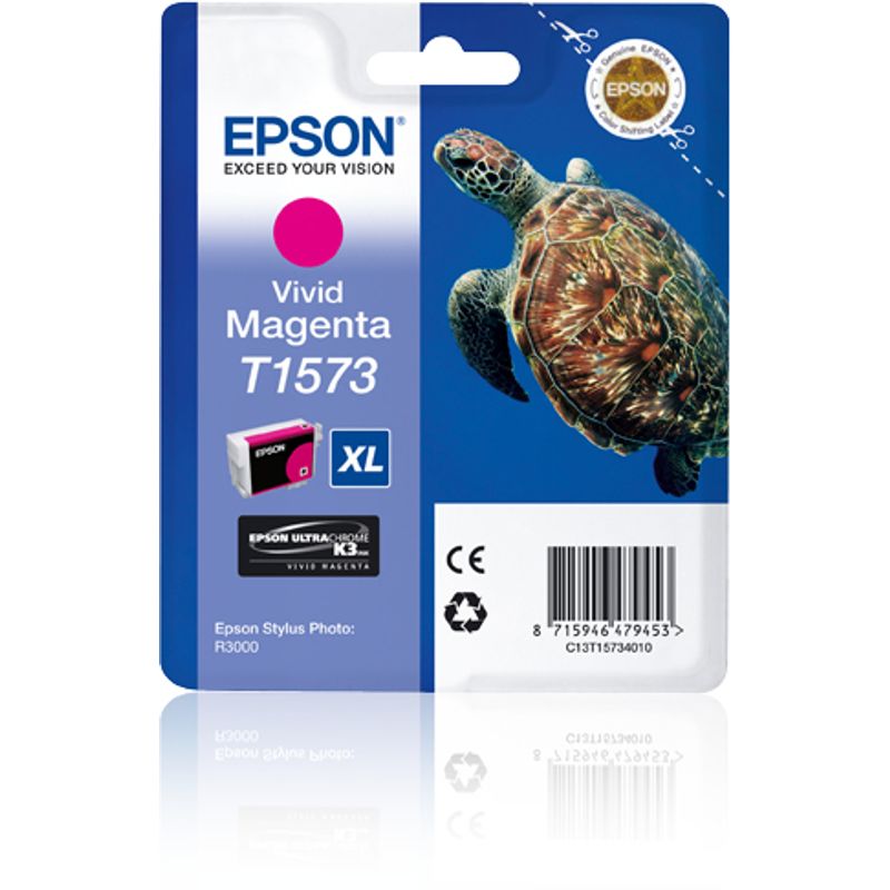 Epson T1573 Levende rød 2300 sider Blæk C13T15734010