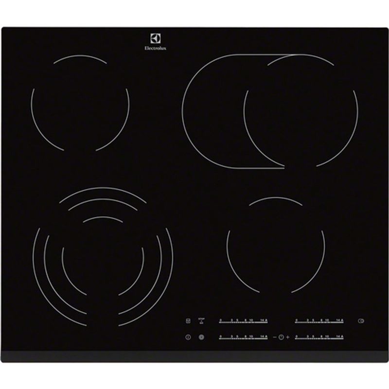 Electrolux EHF6547FXK kogeplade Sort Indbygget 4 zone(s)