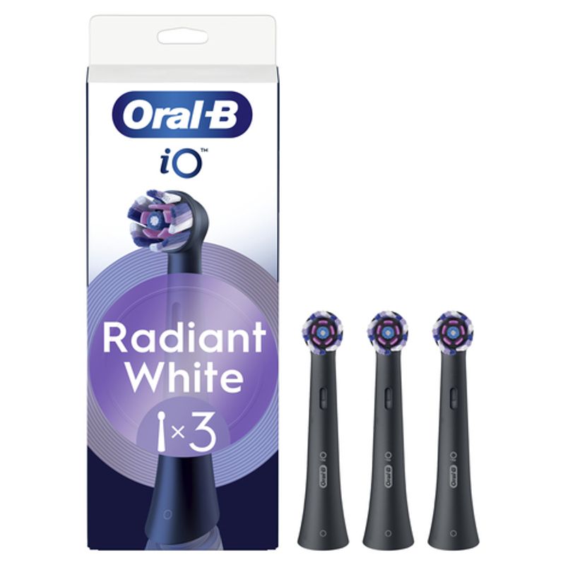 Oral-B iO Radiant White Børstehoveder Sort, 3 stk.