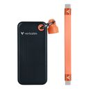 VERBATIM USB 3.2 Gen 2 256GB Pocket SSD, Black/Orange – billede 1