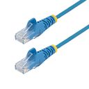 StarTech.com 10m Blue Slim CAT6 Ethernet Cable, Snagless, 28AWG, LSZH CAT 5/5e/6 Ikke afskærmet parsnoet (UTP) 10m Patchkabel Blå – billede 1