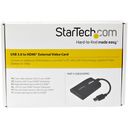 StarTech.com USB 3.0 to HDMI External Video Card Adapter - DisplayLink Certified - 1920x1200 - MultiMonitor Graphics Adapter - Supports Mac & Windows (USB32HDPRO) Videoadapterkabel 16cm Sort – billede 4