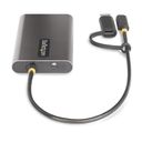 StarTech.com USB-C to Dual-HDMI Adapter, USB-C or A to 2x HDMI, 4K 60Hz, 100W PD Pass-Through, 1ft (30cm) Built-in Cable, External Video Graphics Adapter - USB to HDMI Multi-Monitor Converter for Laptop (109B-USBC-HDMI) Videoadapter 30cm Grå – billede 4