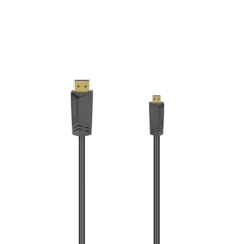 Hama HDMI han -> Mikro HDMI han 4096 x 2160 - 24 Hz 1.5 m Sort